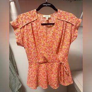 Monteau blouse | red and yellow floral print | size small